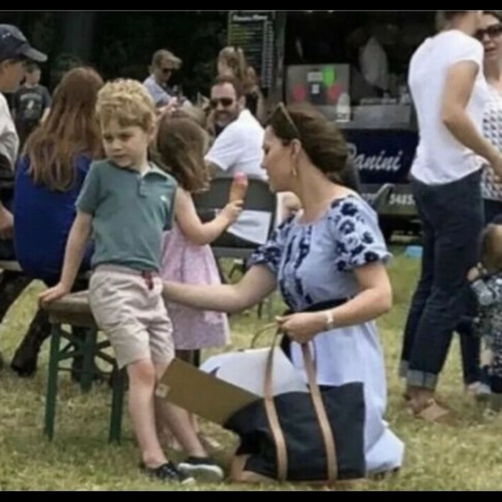 Blue Zara dress ASO Kate Middleton